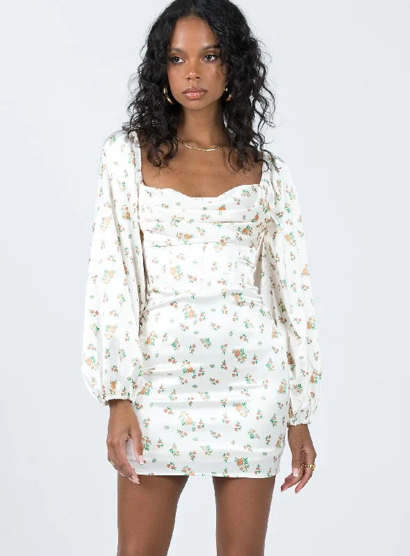 Lillie Long Sleeve Mini Dress Floral